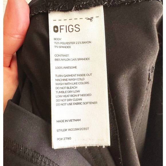 Figs Black Women's Maternity Scrub Pants - Picture 5 of 6